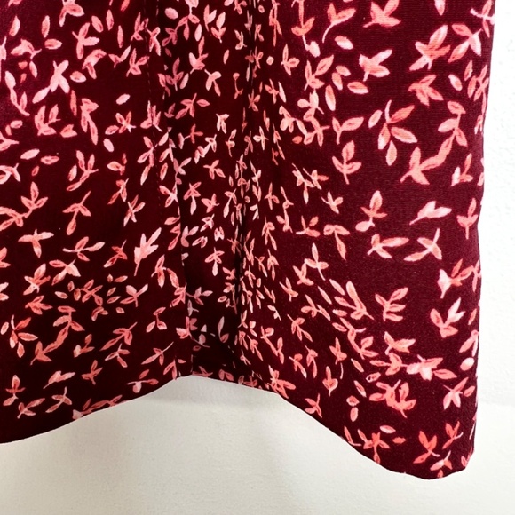Reitmans wrap style burgundy pink white floral mini skirt short combo skort 13 - Picture 8 of 10